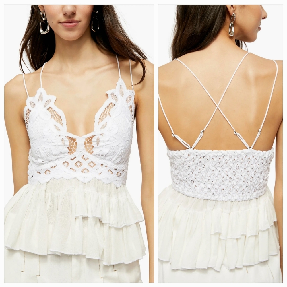 Free People Adella Camisole in White Size M